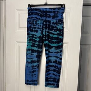Old Navy Blue and Black Tie-Dye Leggings